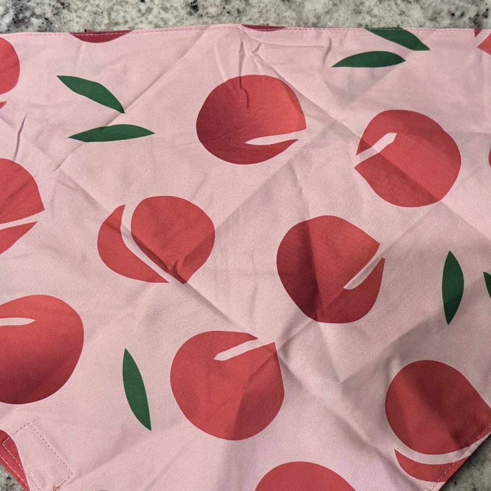 NEW Set of 2 Pineapple & peach Print Dog Bandanas XL - Picture 9 of 12